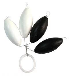 FTM New Generation Trout Pilots Zwart/Wit Ovaal 12 Mm