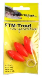 FTM New Generation Trout Pilots Rood Ovaal 15 Mm